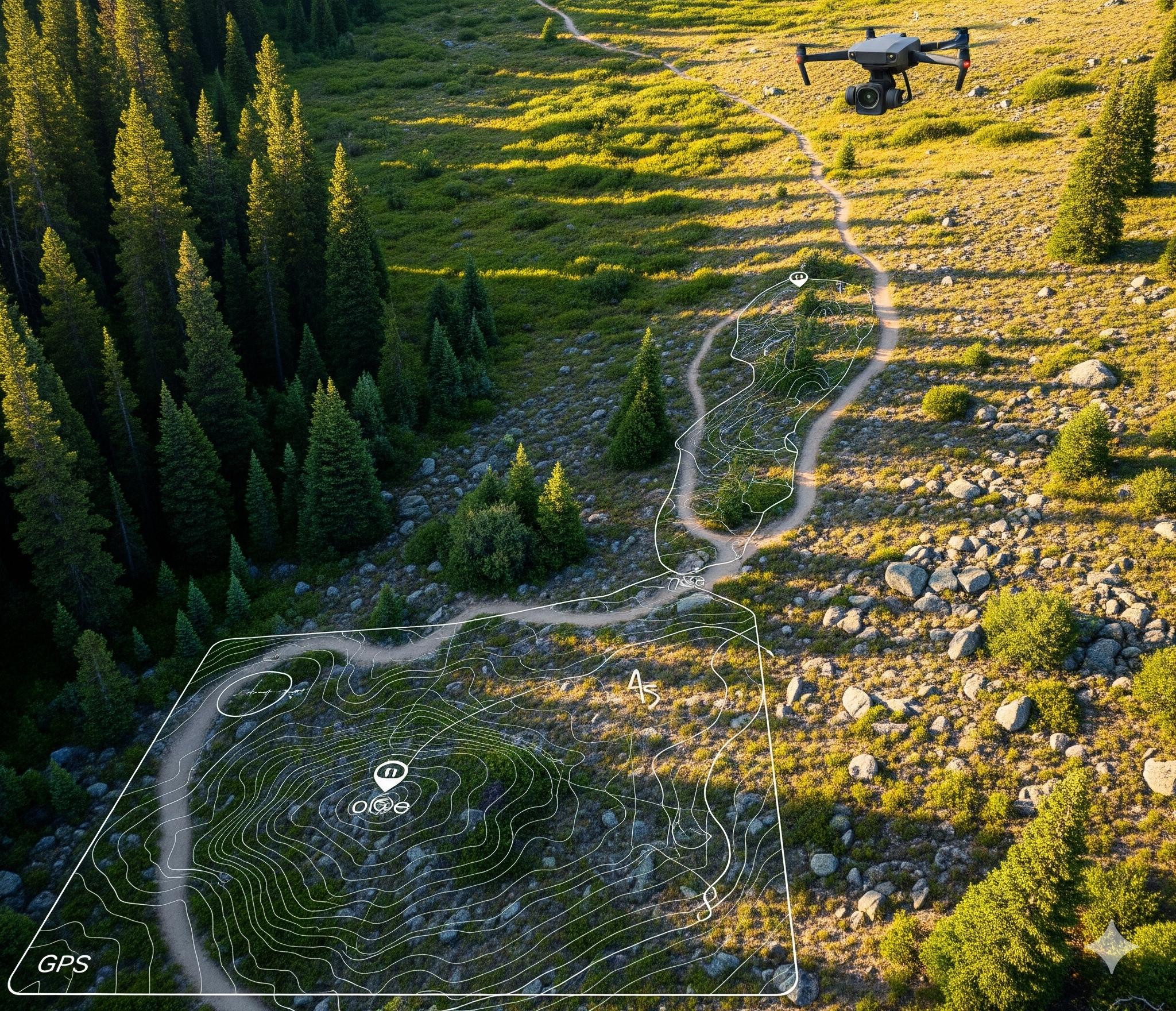 pic showing topographic map data in the field