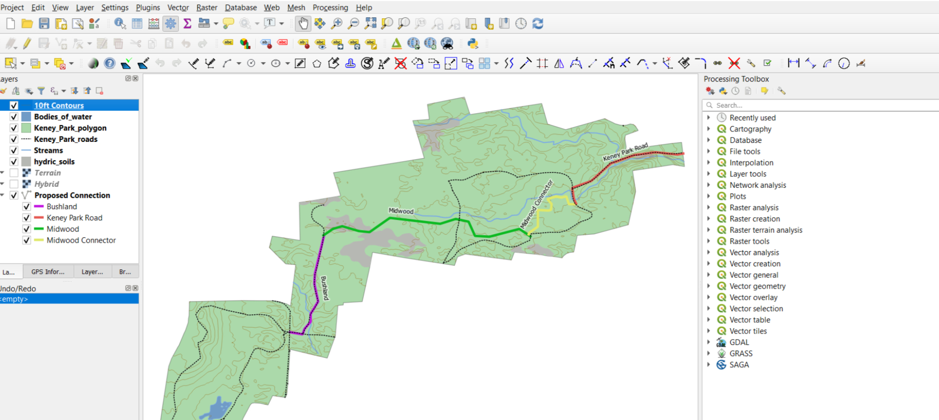 Creating new GIS trail maps with GPS equipment