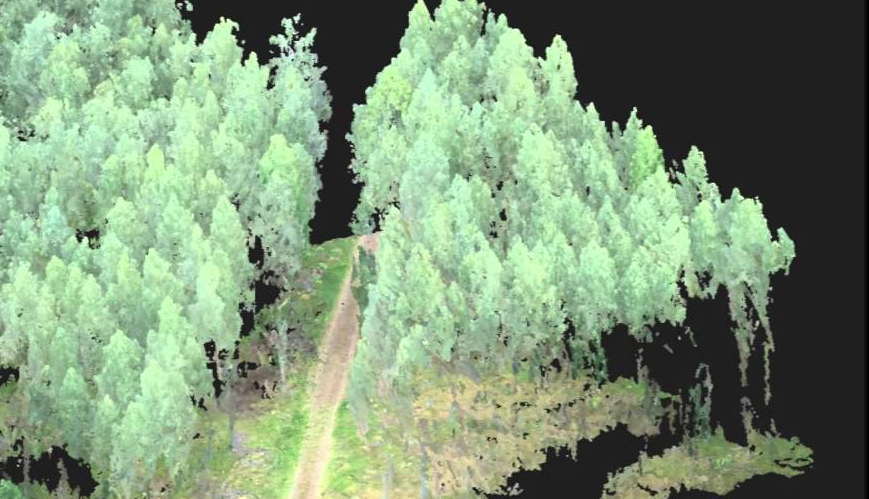 LiDAR point cloud data for precise terrain mapping